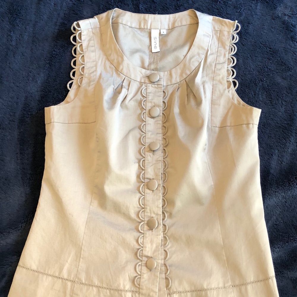 Sine Gray Tank Top Blouse Size 4